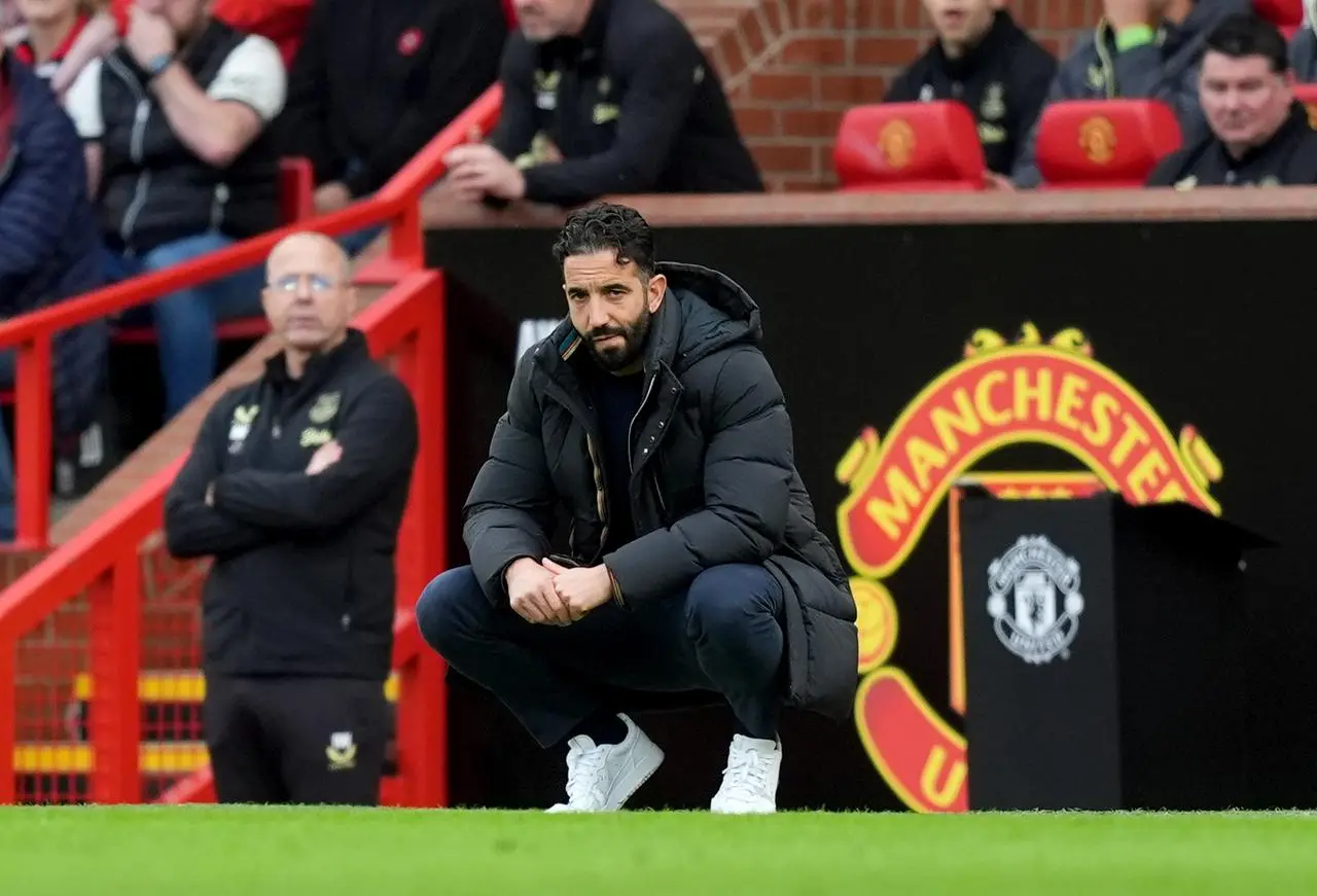 Ruben Amorim on the sidelines