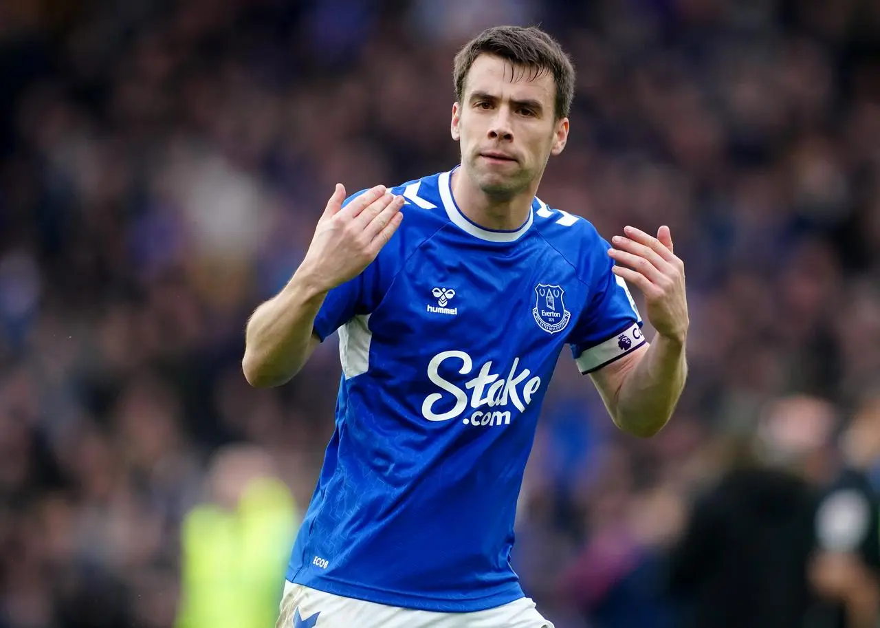 Everton’s Seamus Coleman celebrates 