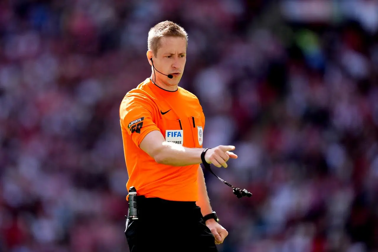 Referee John Brooks during the Sky Bet CHampionship play-off final