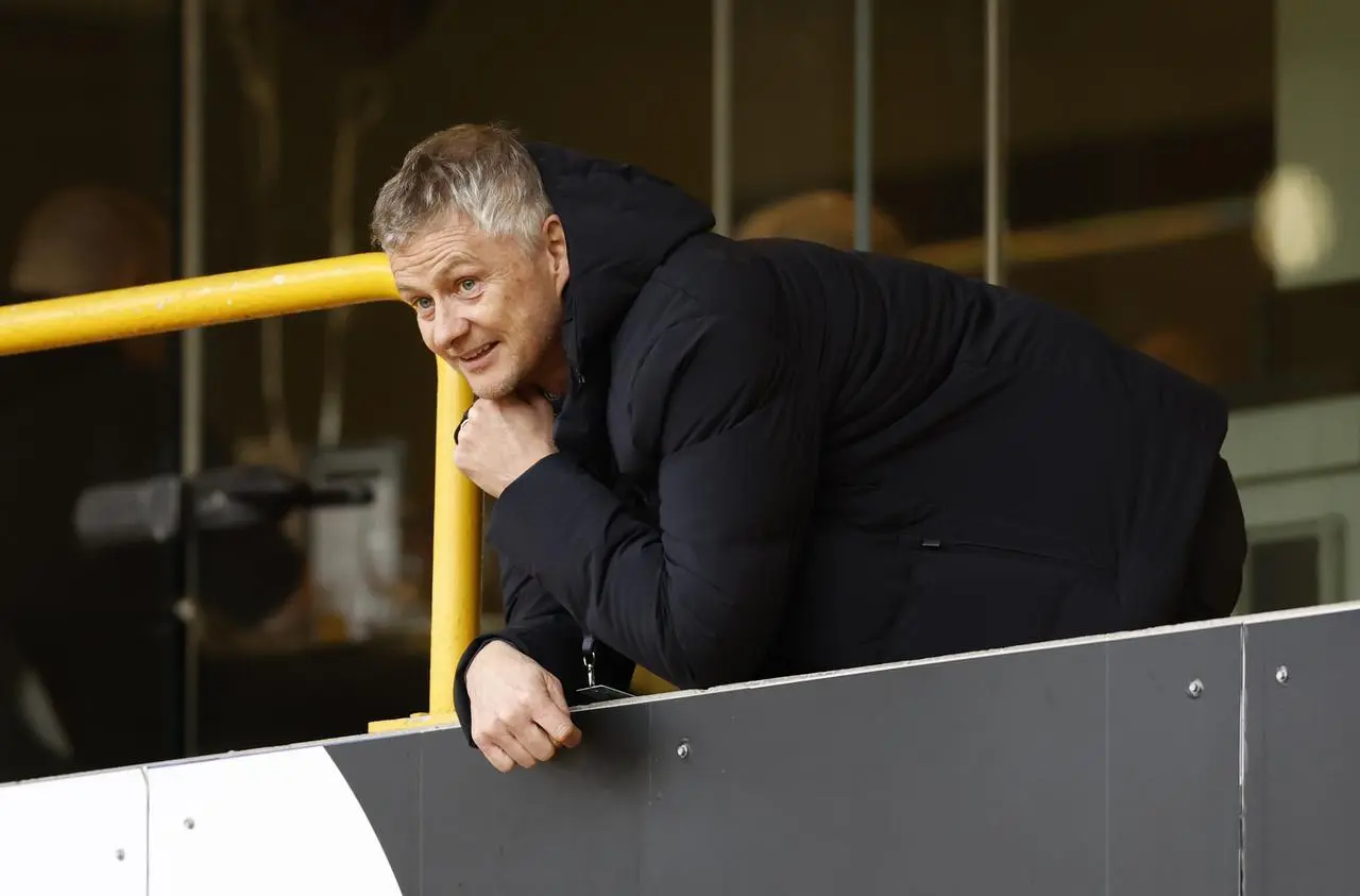 Ole Gunnar Solskjaer in the stands