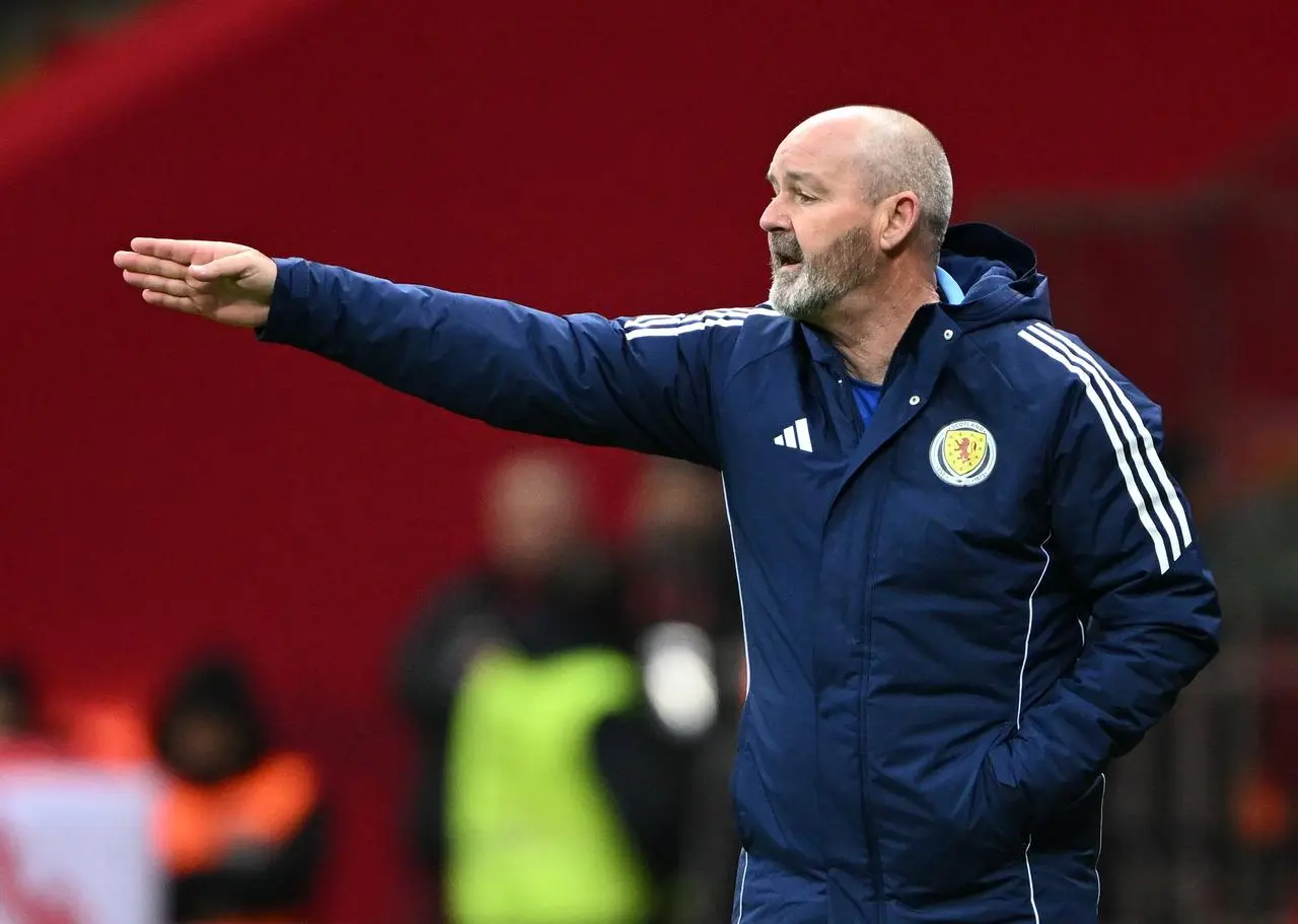 Scotland head coach Steve Clarke issues instructions on the touchline during Scotland's Nations League match away to Poland