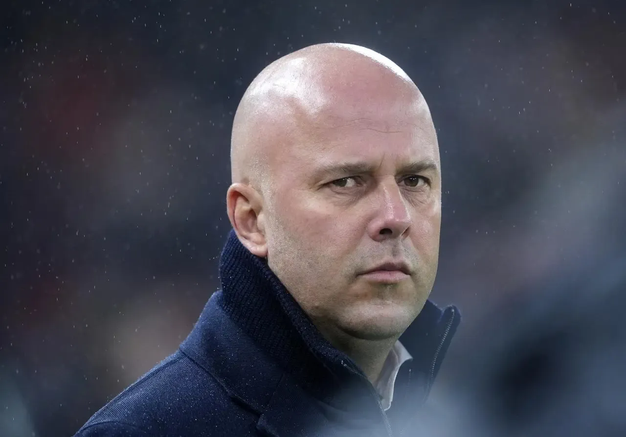 Liverpool manager Arne Slot during the game against Manchester United