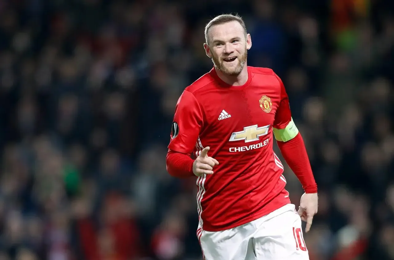 Wayne Rooney celebrates scoring a goal for Manchester United