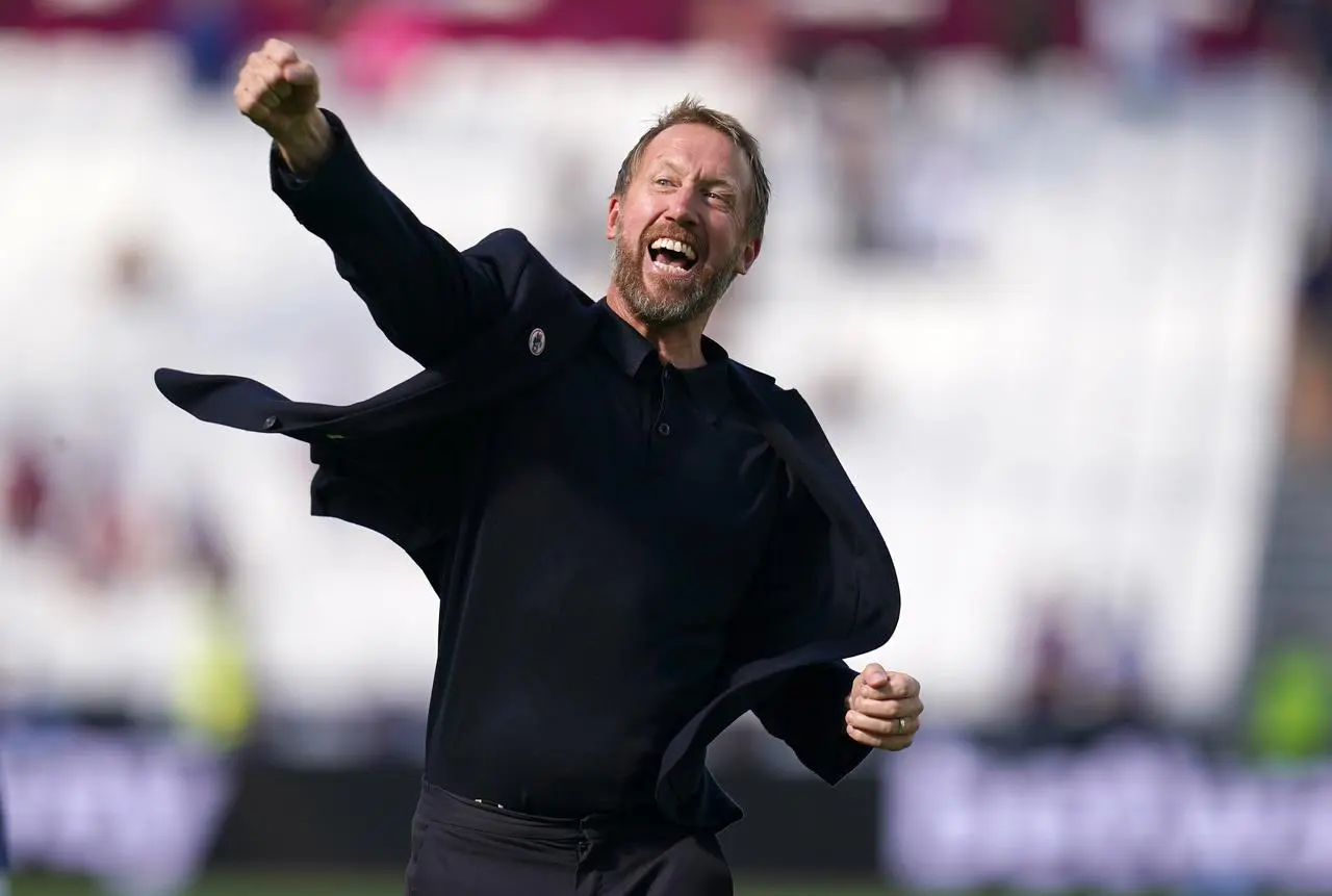 Graham Potter celebrating