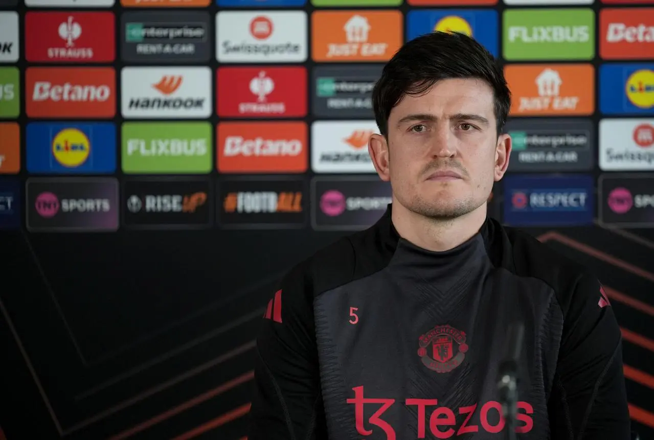 Manchester United’s Harry Maguire during a press conference