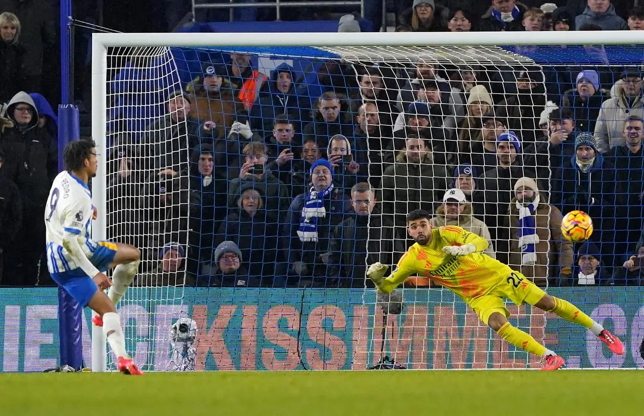 Joao Pedro scores from the spot