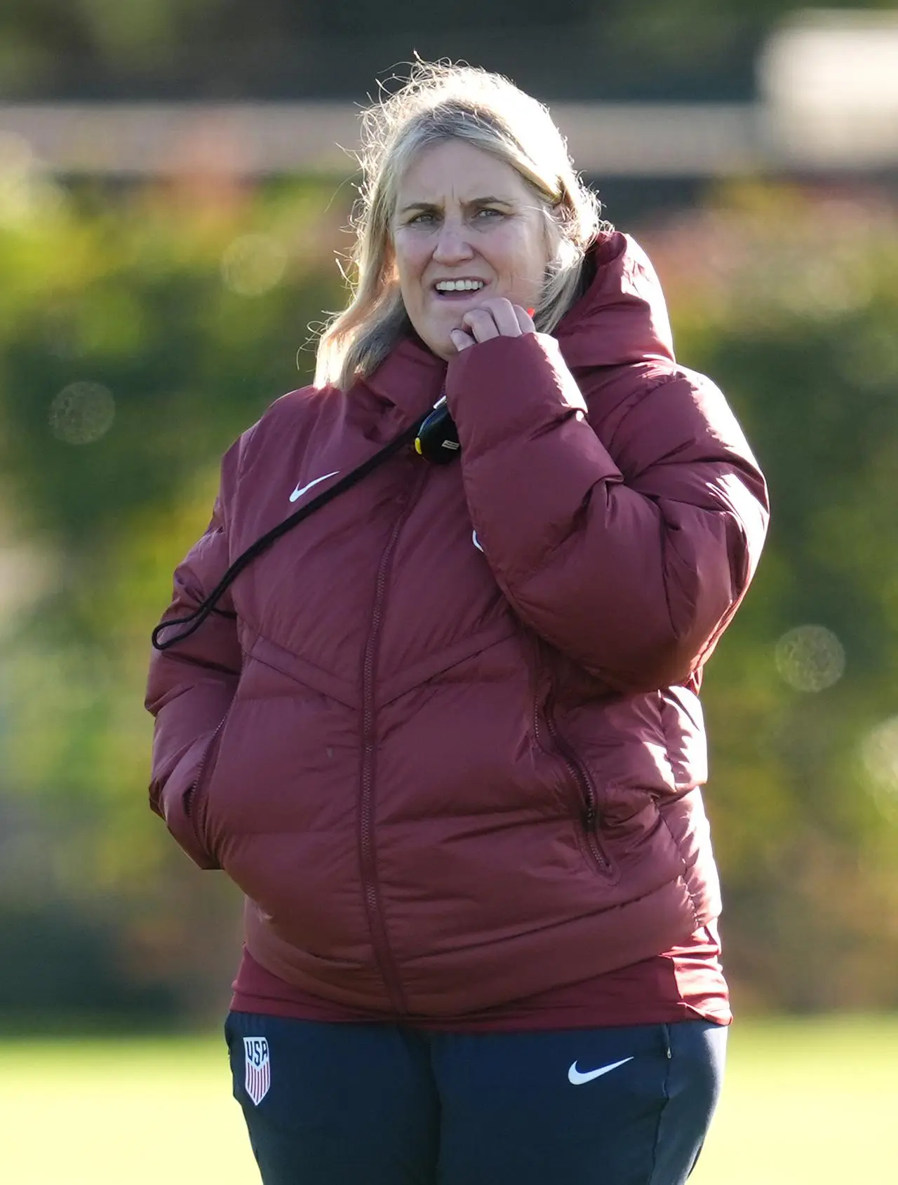 USA head coach Emma Hayes during a training session 