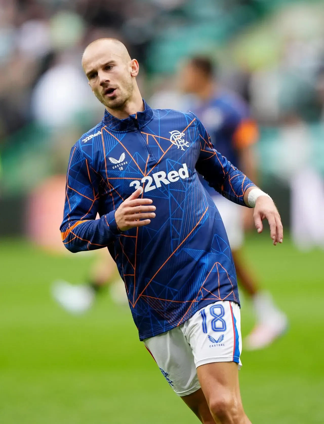 Rangers’ Vaclav Cerny warms up ahead of September's Old Firm derby at Celtic Park