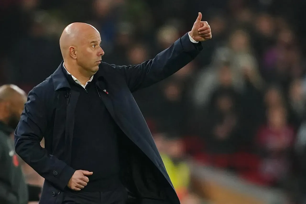 Liverpool manager Arne Slot on the touchline (Peter Byrne/PA)