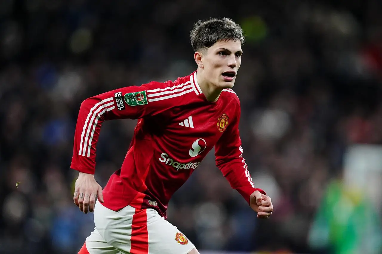 Alejandro Garnacho in action for Manchester United (Mike Egerton/PA)