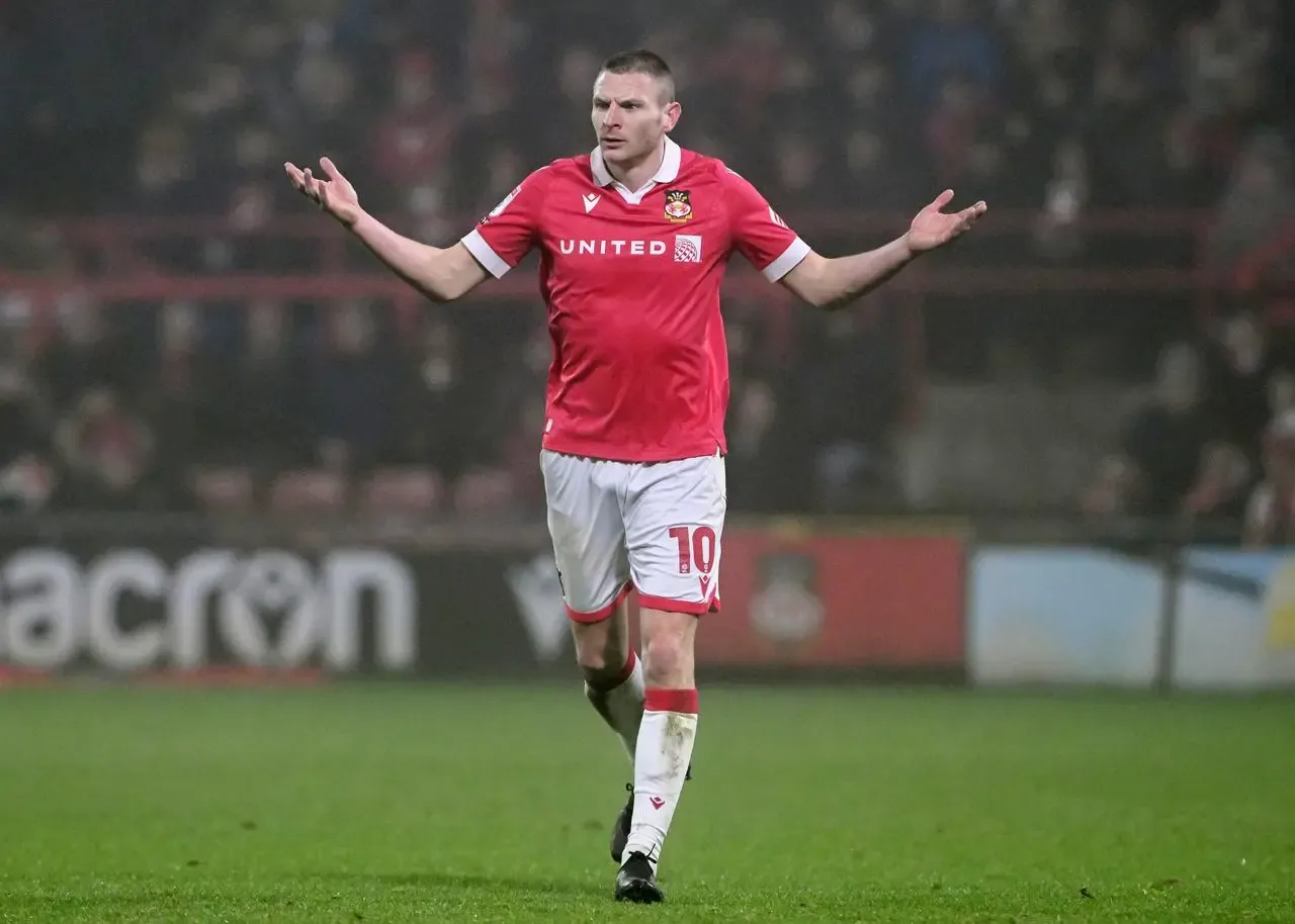 Paul Mullin in action for Wrexham (Cody Froggatt/PA)