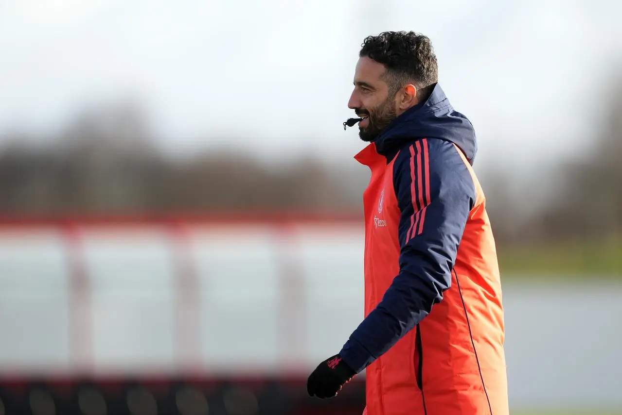 ManchesManchester United manager Ruben Amorim during a training session at Carringtonter United Training – Trafford Training Centre – Wednesday 29th January