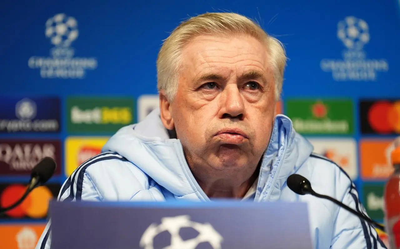 Real Madrid manager Carlo Ancelotti during a press conference