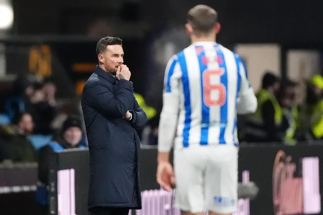 Rangers interim head coach Barry Ferguson bites his nails during the game against Kilmarnock