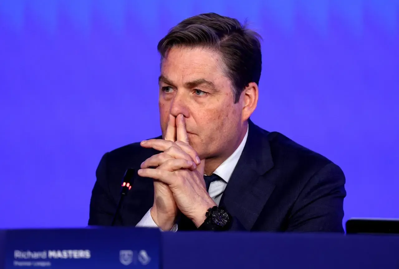 Premier League chief executive Richard Masters pictured at the European Leagues General Assembly