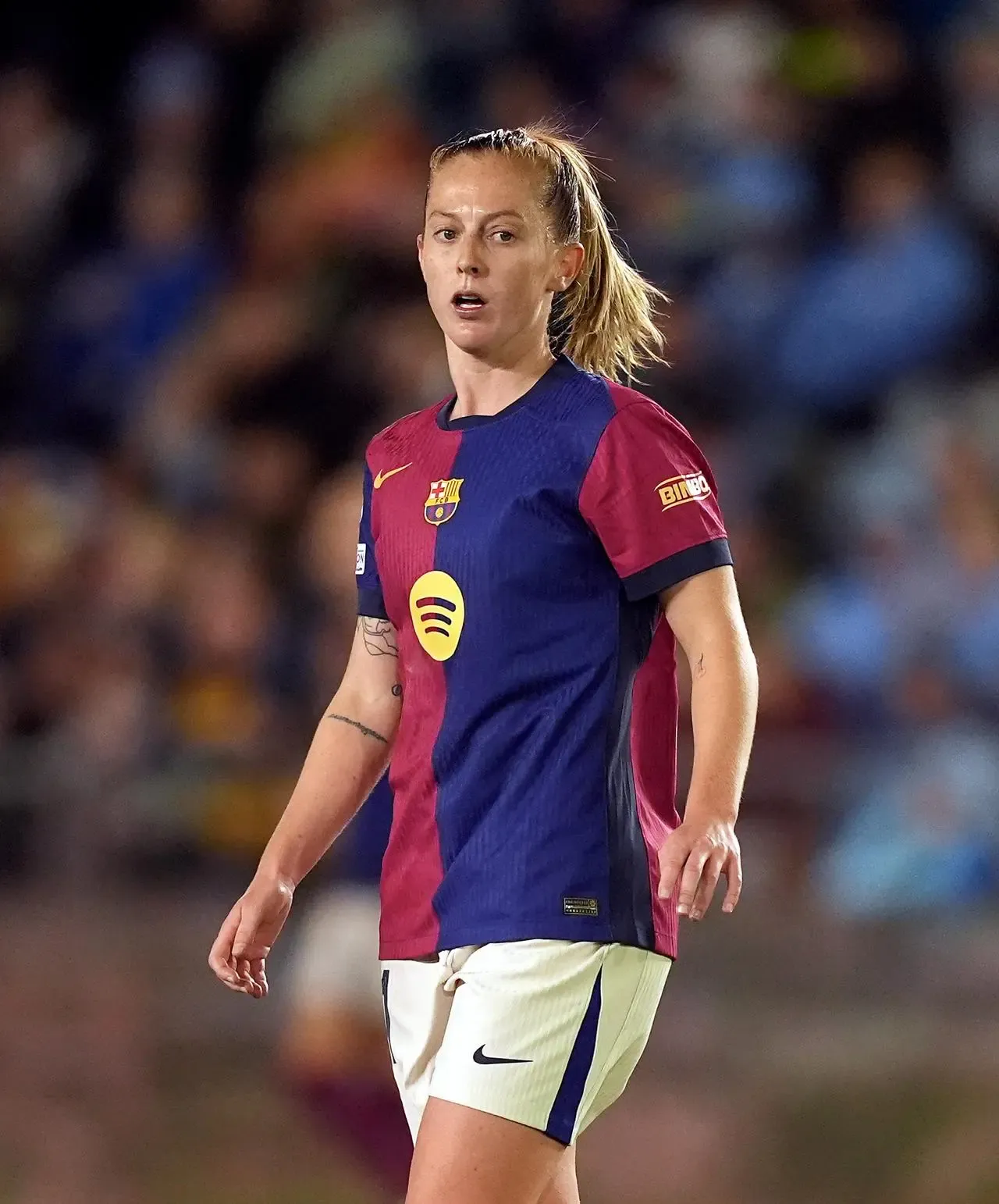 Keira Walsh in action for Barcelona against Manchester City in the Women’s Champions League