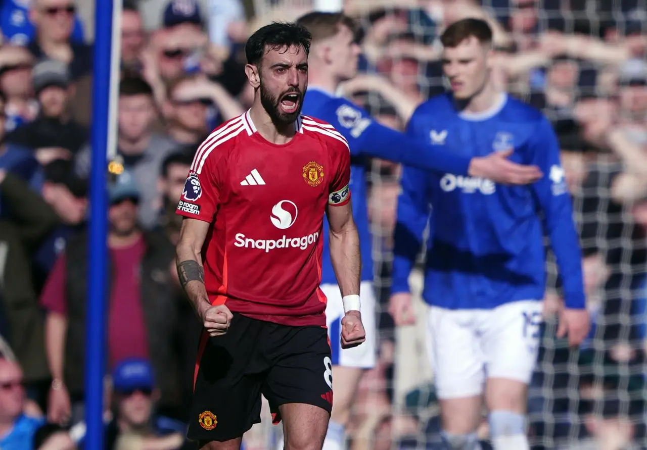 Bruno Fernandes sparked United's recovery at Everton on Saturday lunchtime