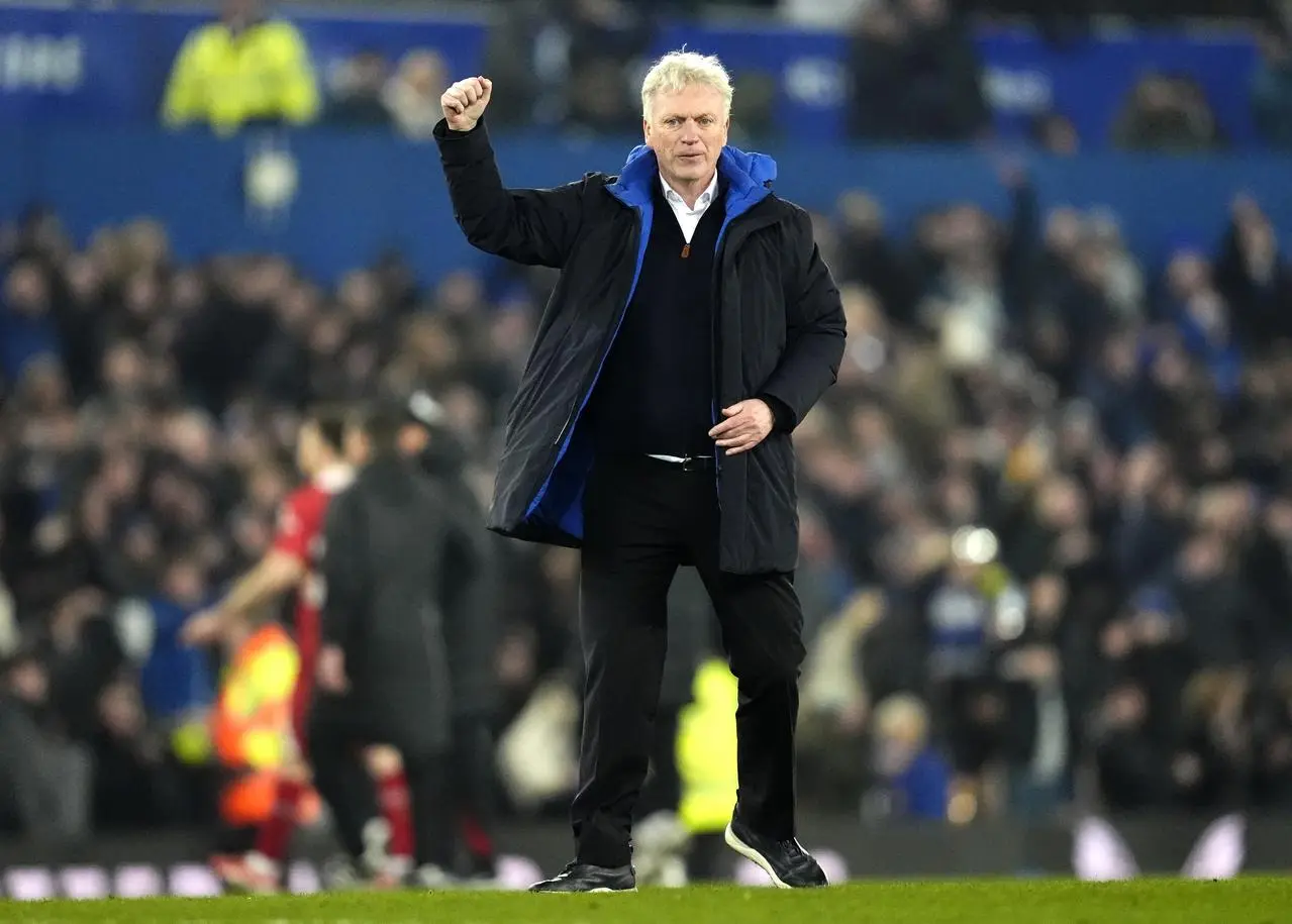 Everton manager David Moyes applauds the fans after his side secured a 2-2 draw (Nick Potts/PA)