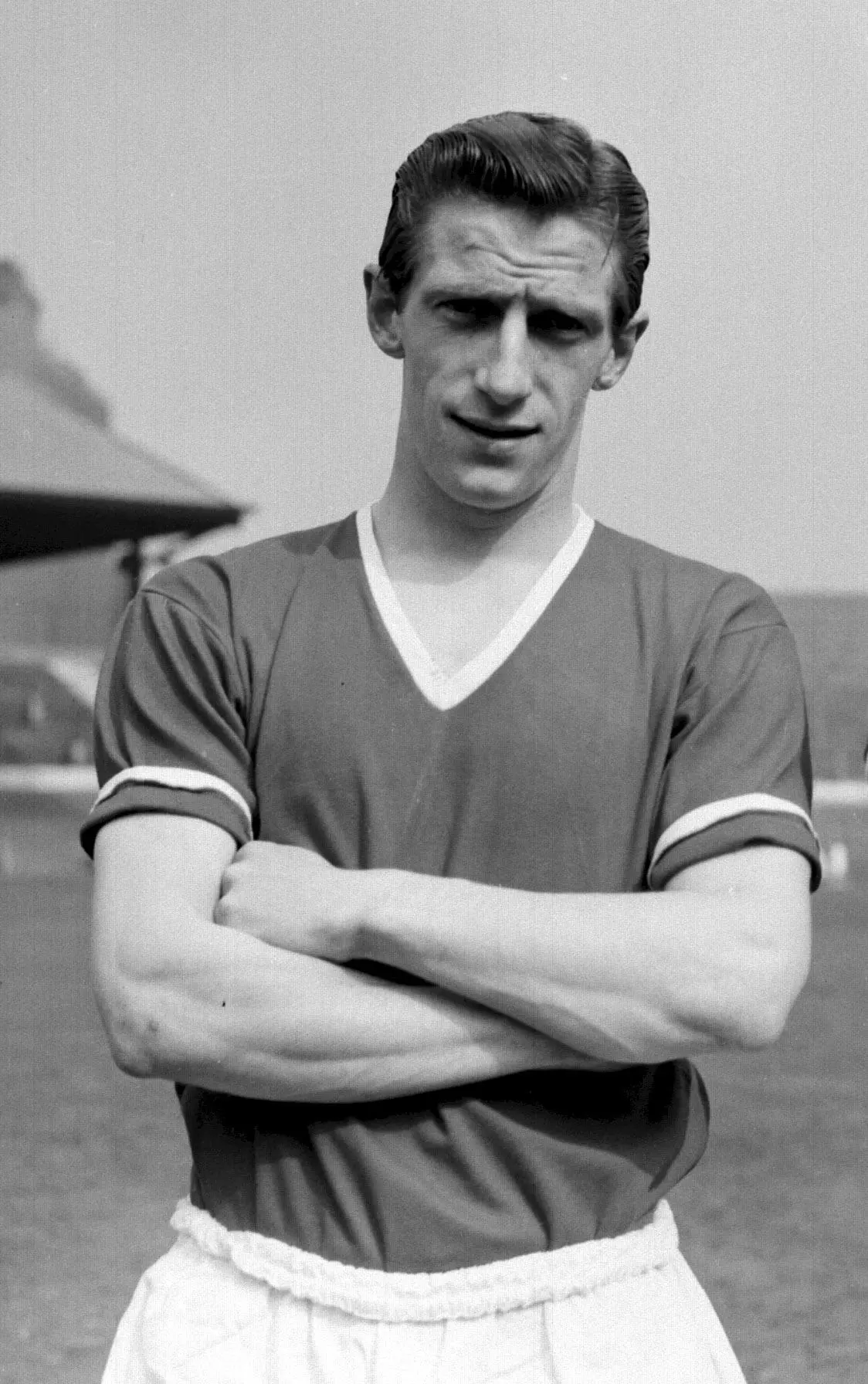 Manchester United's Dennis Viollet poses for a photo in 1958