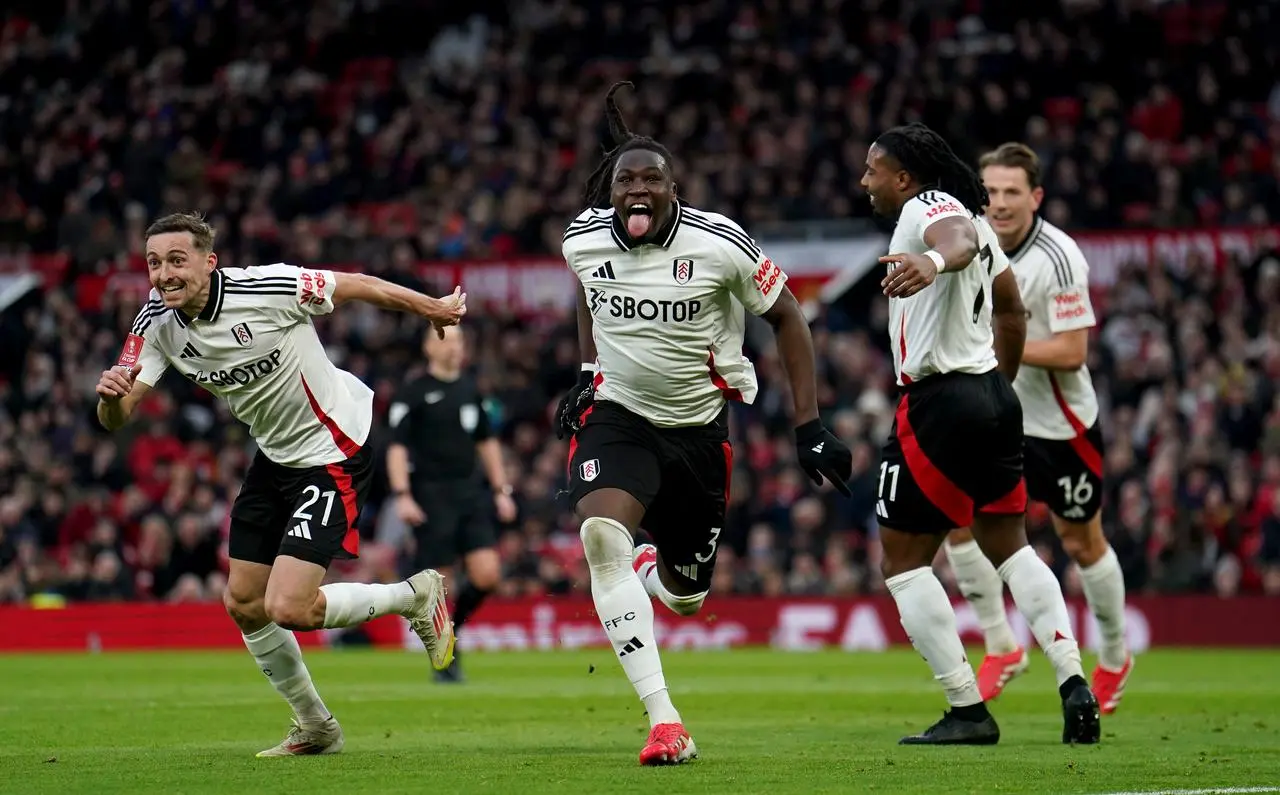 Fulham’s Calvin Bassey celebrates scoring their side’s first goal