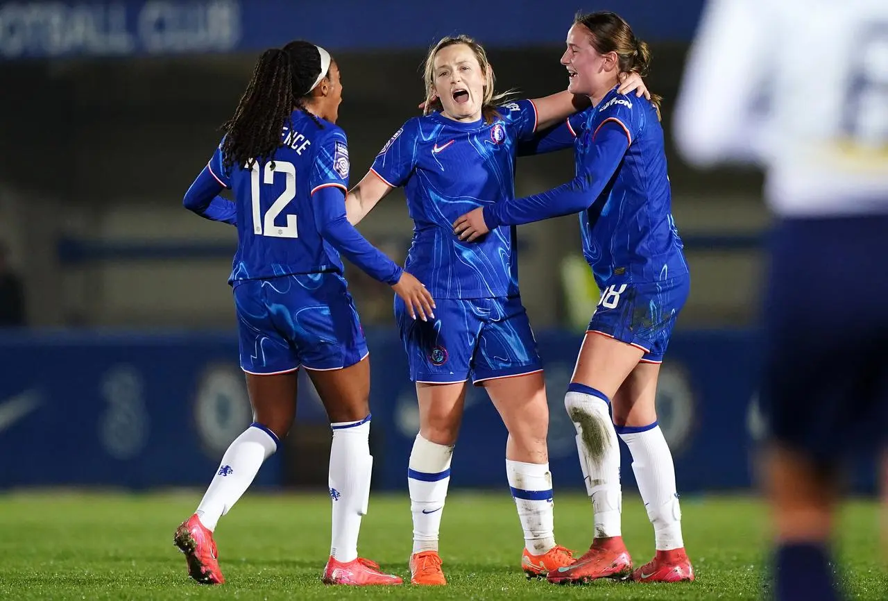 Chelsea players celebrating