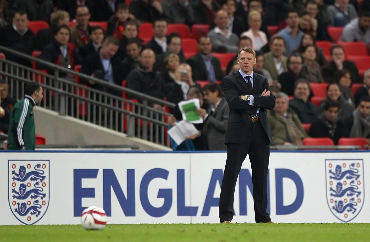 Stuart Pearce on the touchline at Wembley