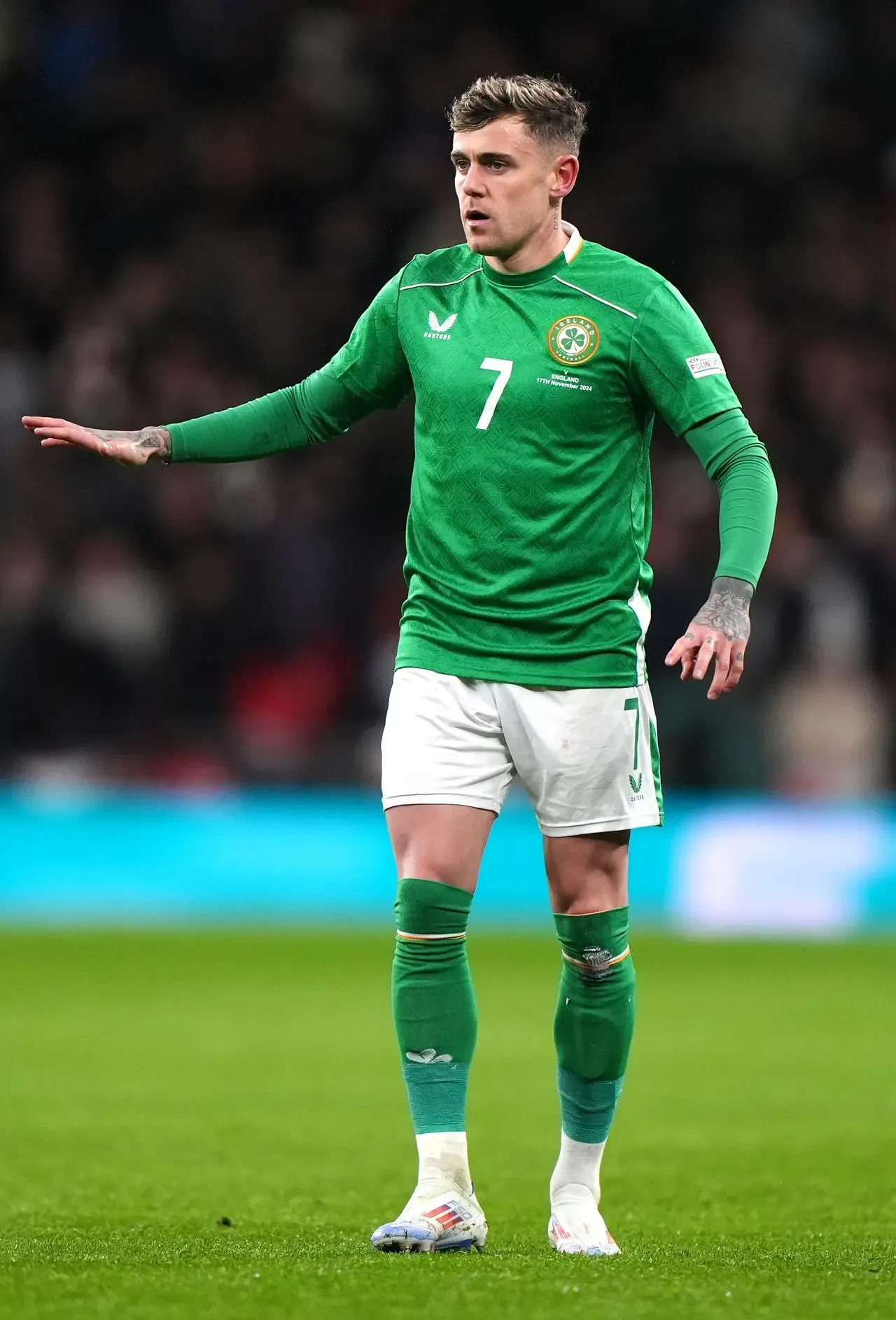 Republic of Ireland midfielder Sammie Szmodics during a Nations League Group B2 match against England at Wembley