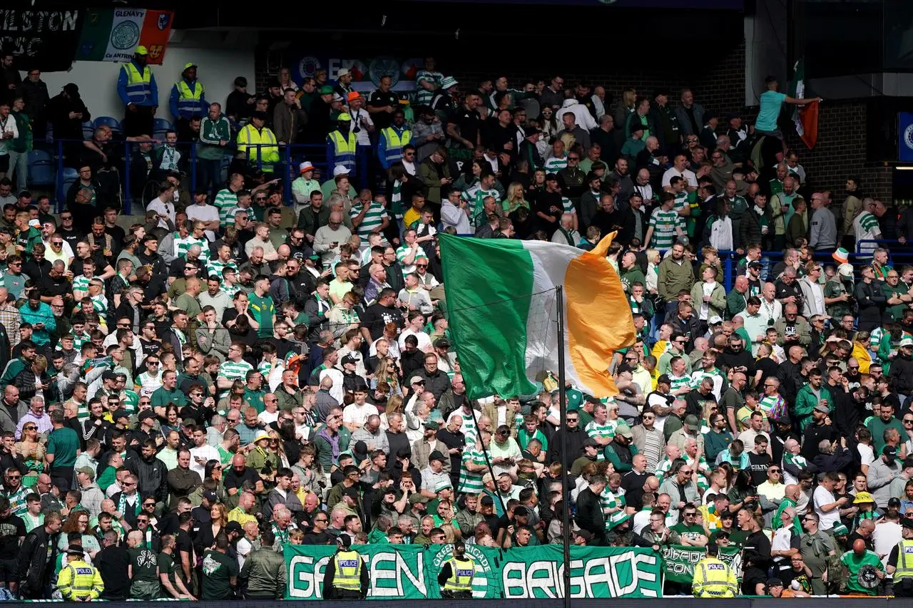 Celtic fans in Ibrox