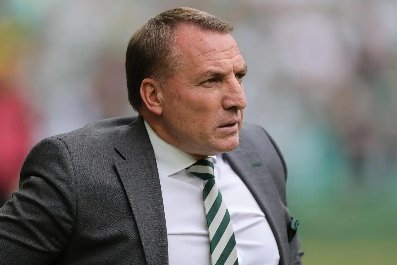 Celtic manager Brendan Rodgers shows his frustration
