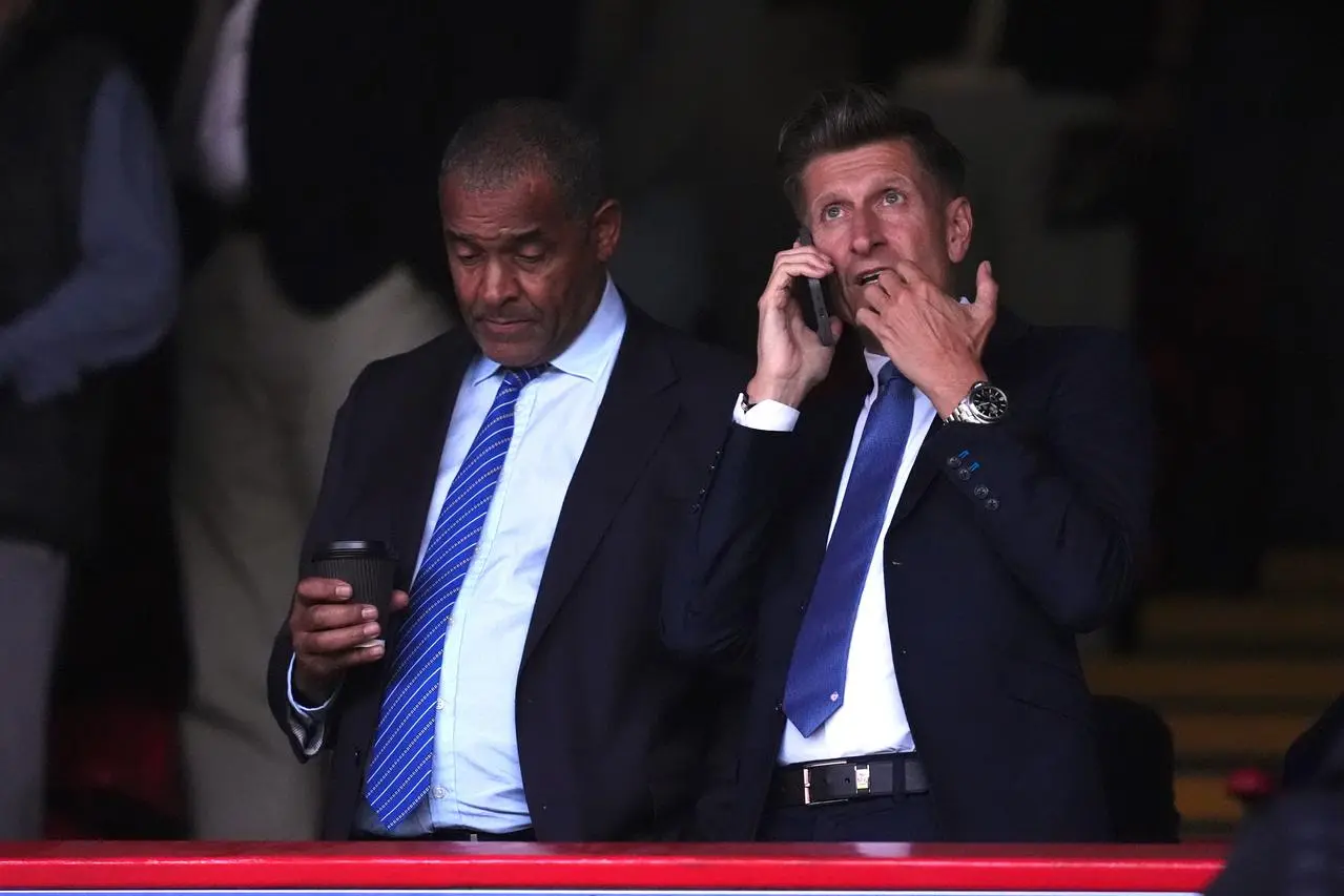 Crystal Palace chairman Steve Parish on the phone 