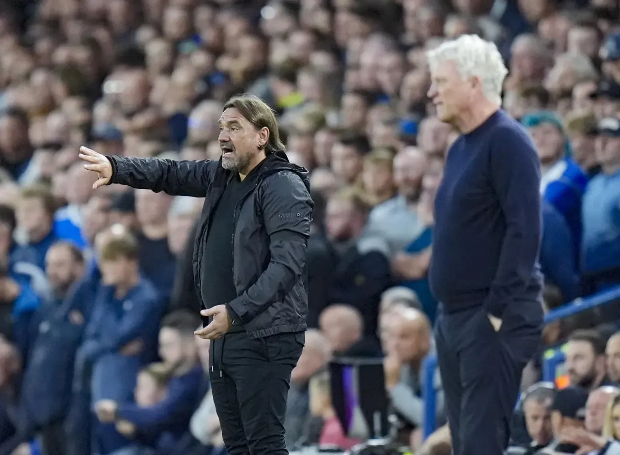 Daniel Farke and David Moyes on the touchline