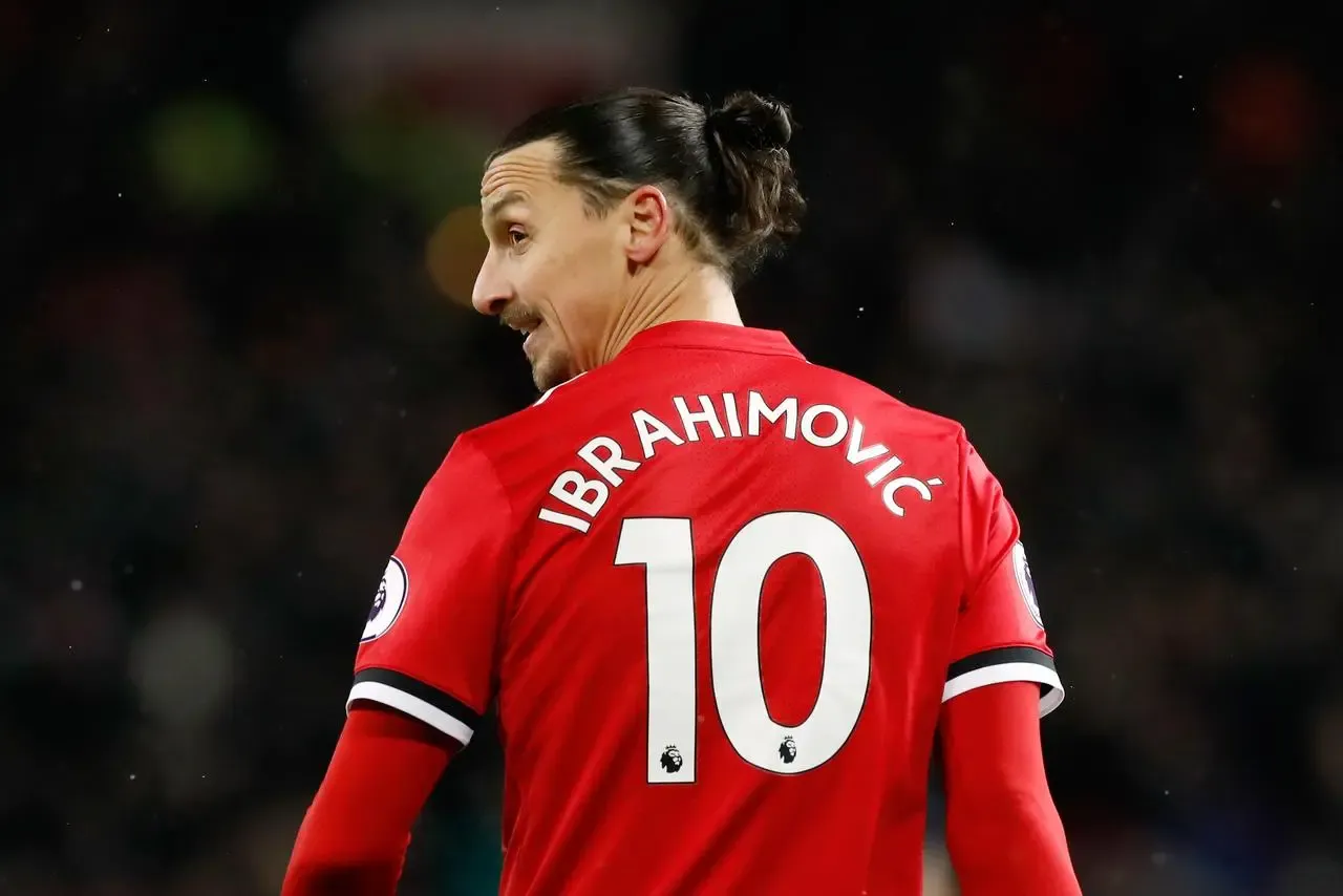 Manchester United's Zlatan Ibrahimovic in action against Manchester City