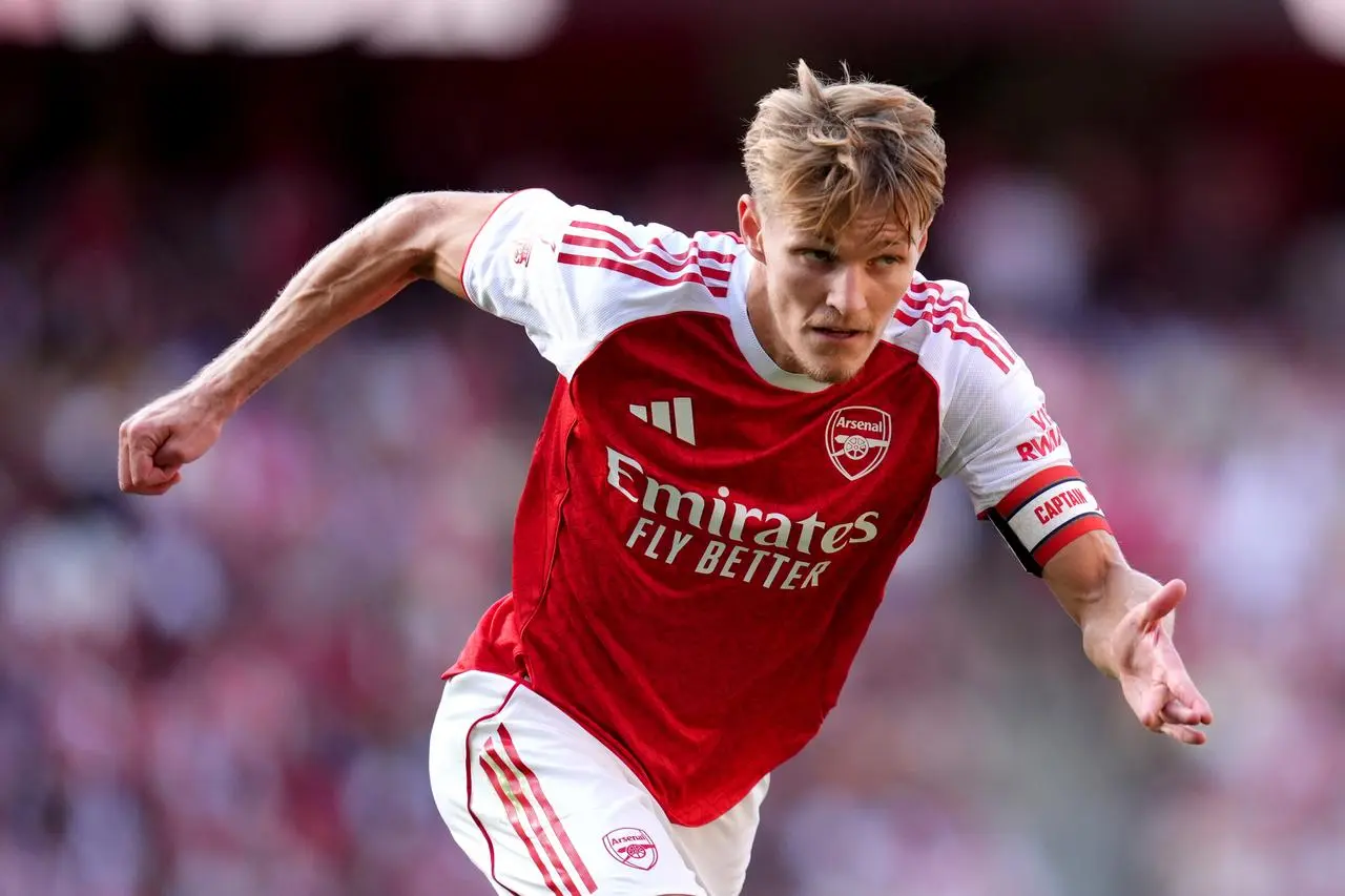 Martin Odegaard in action for Arsenal