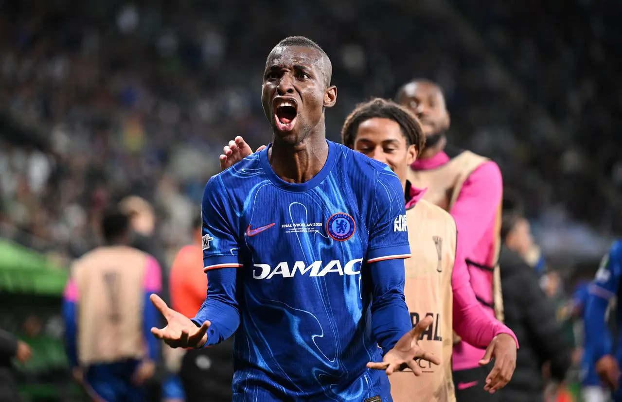 Chelsea’s Nicolas Jackson celebrates scoring 