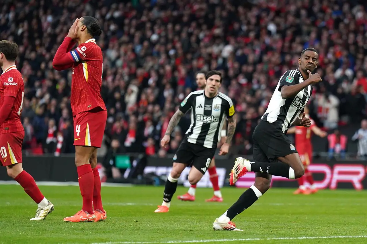 Alexander Isak scored in Newcastle's Carabao Cup final win against Liverpool