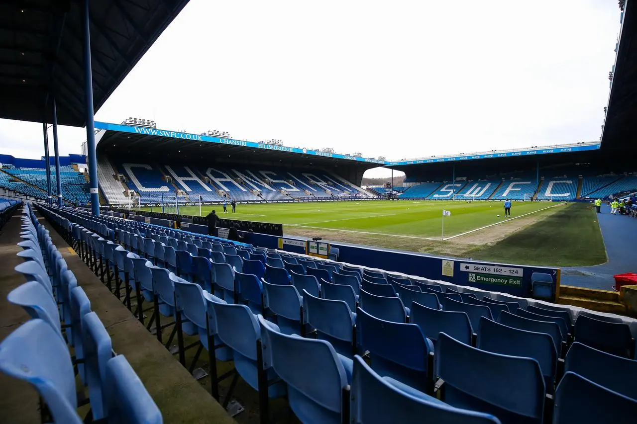 A general view of empty stands at Hillsborough stadium in 2021