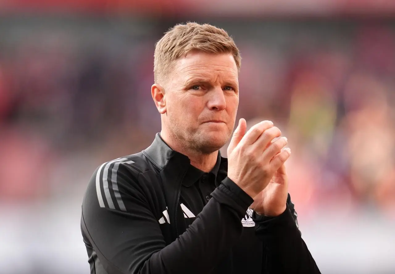 Newcastle manager Eddie Howe applauds the crowd after a game