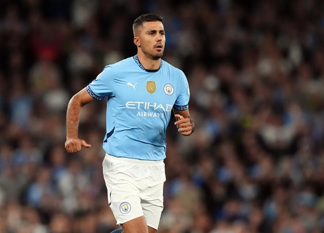 Manchester City’s Rodri during a Premier League match against Bournemouth