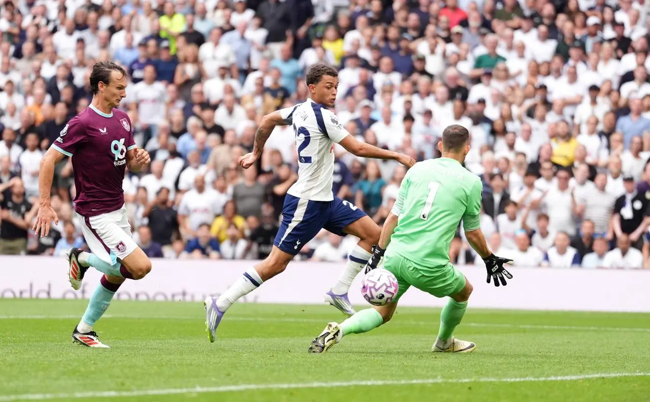 Tottenham’s Brennan Johnson scores his side's third goal