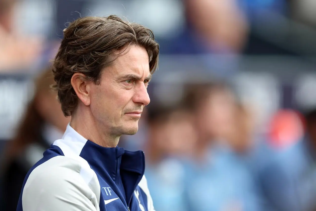 Tottenham Hotspur manager Thomas Frank before the pre-season friendly match at Kenilworth Road last month
