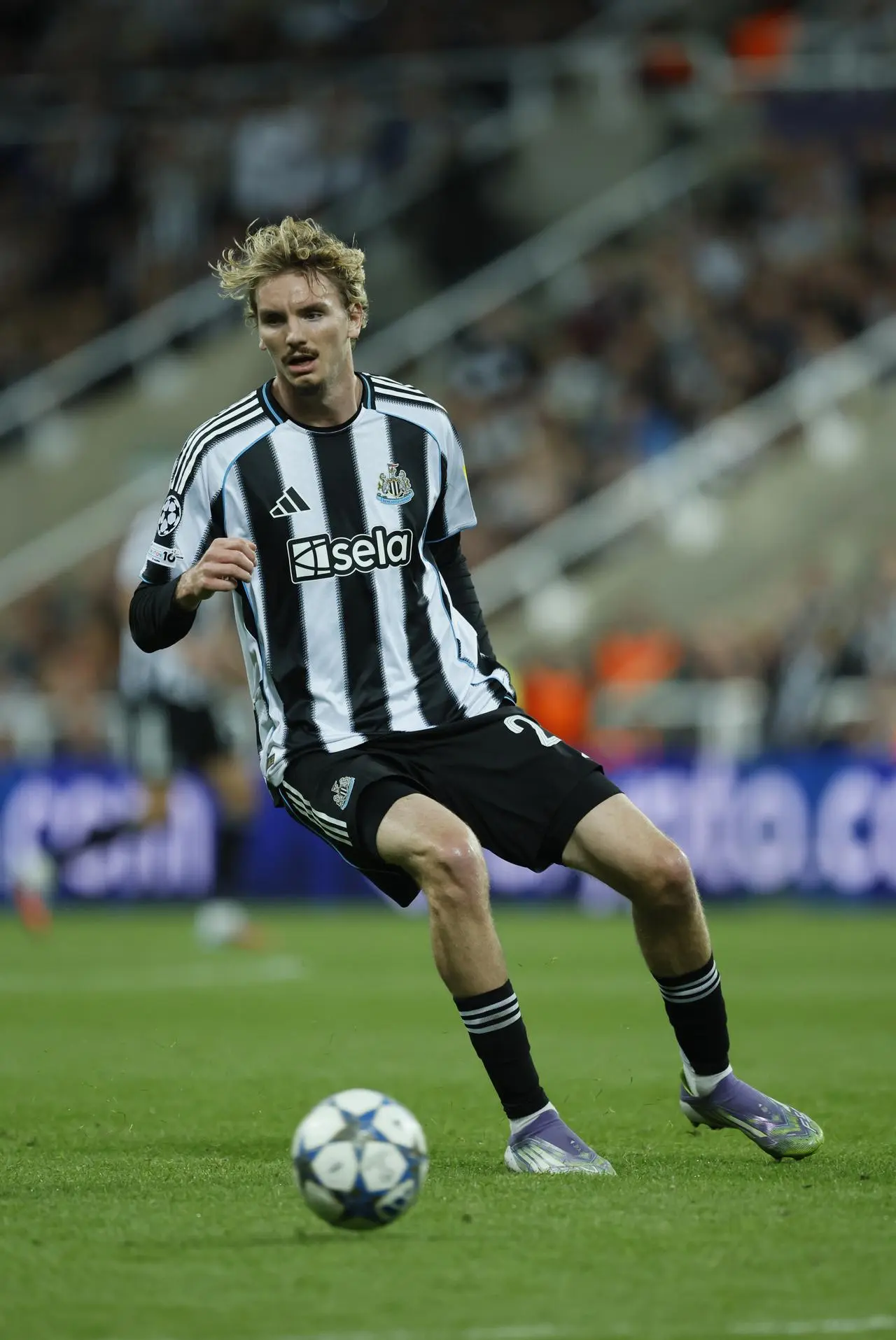 Newcastle’s Nick Woltemade during the Champions League match against Barcelona