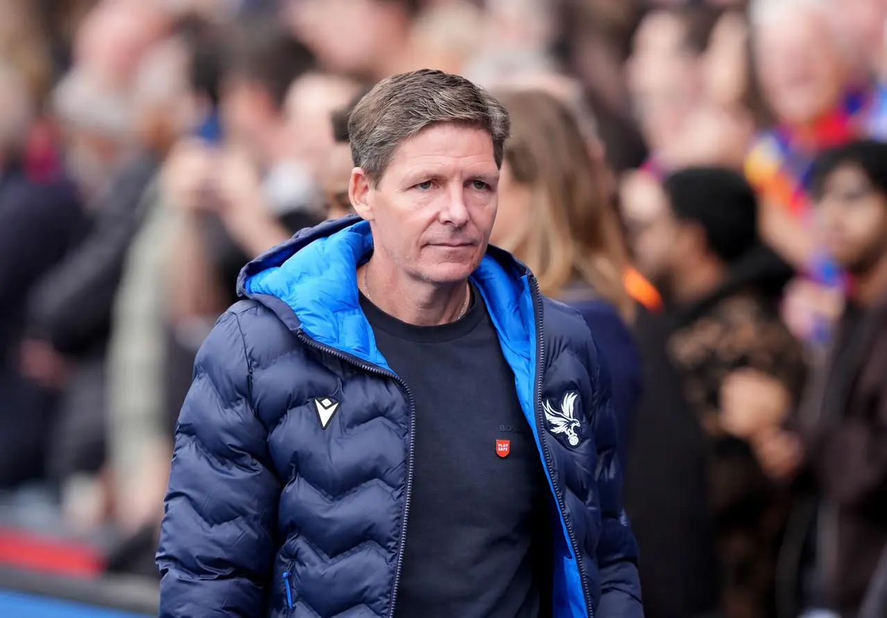 Oliver Glasner on the touchline at Selhurst Park