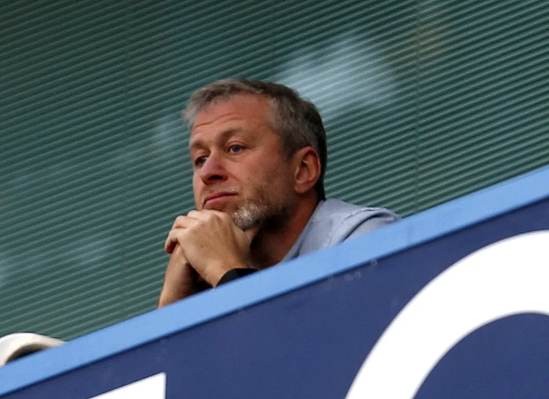 Former Chelsea owner Roman Abramovich pictured in the stands at Stamford Bridge
