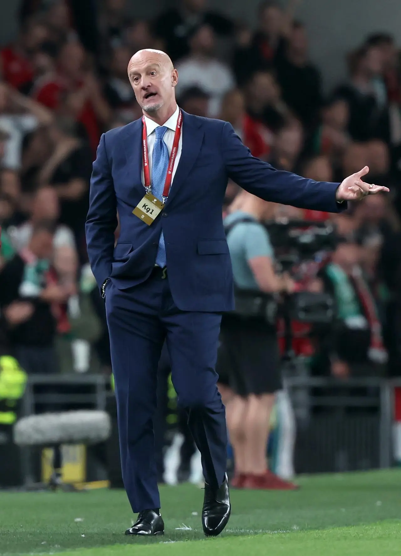 Hungary manager Marco Rossi on the touchline during the World Cup qualifier against the Republic of Ireland