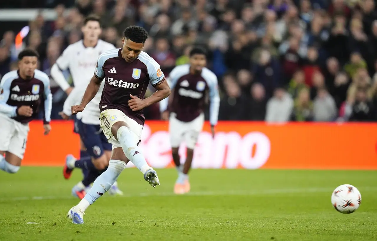 Ollie Watkins takes a penalty