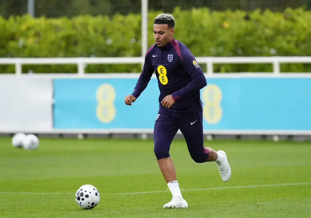 Morgan Rogers during a training session at St George’s Park