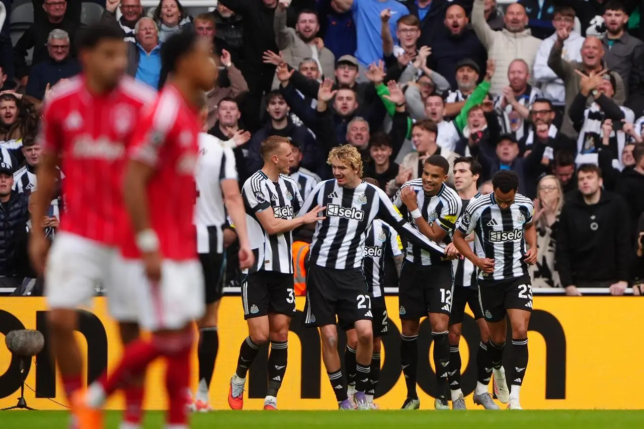 Newcastle players celebrating