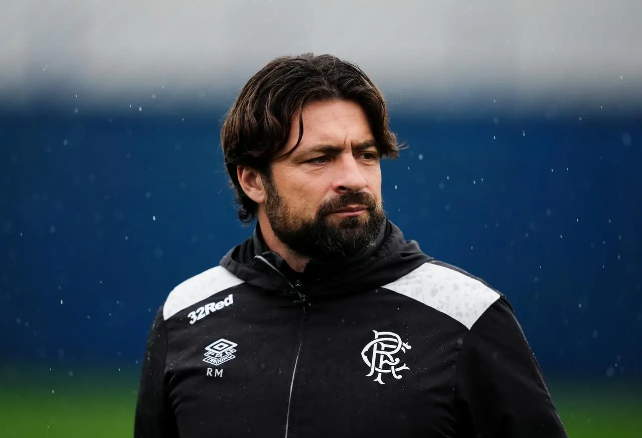 Rangers manager Russell Martin during a training session