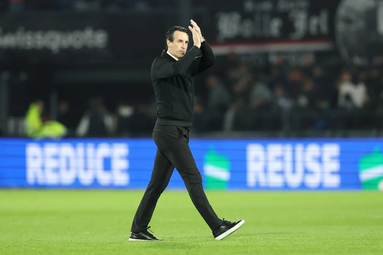Aston Villa manager Unai Emery after the UEFA Europa League match against Feyernoord in Rotterdam