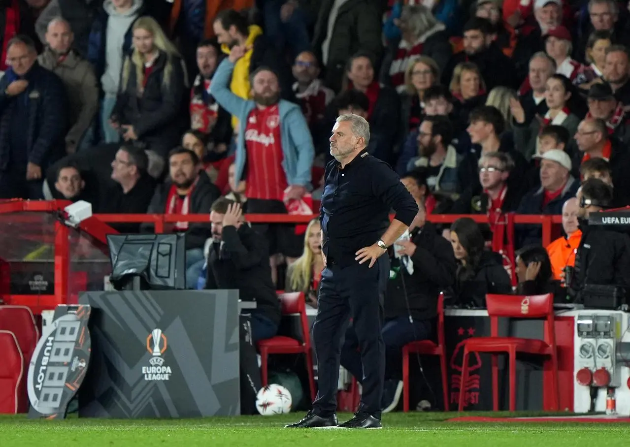 Nottingham Forest manager Ange Postecoglou reacts on the touchline